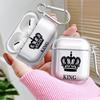 Crown Queen King Letter Clear Earphone Cases Cover Case For Airpods Pro 2 Pro2 Pro3 4 3 1