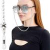 Perlenbrillenband für Damen, modisch und schlichte Brille, festes Band mit rutschfester Aufhängeschnur, dekoratives Hängeband