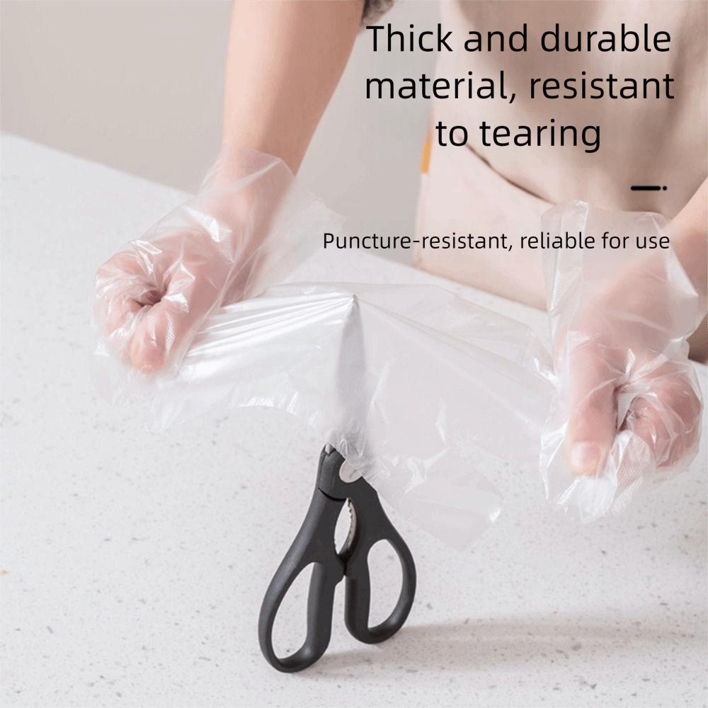 100Pcs Acid Work Safety Disposable Gloves Transparent Latex Free Gloves Portable Cleaning Gloves