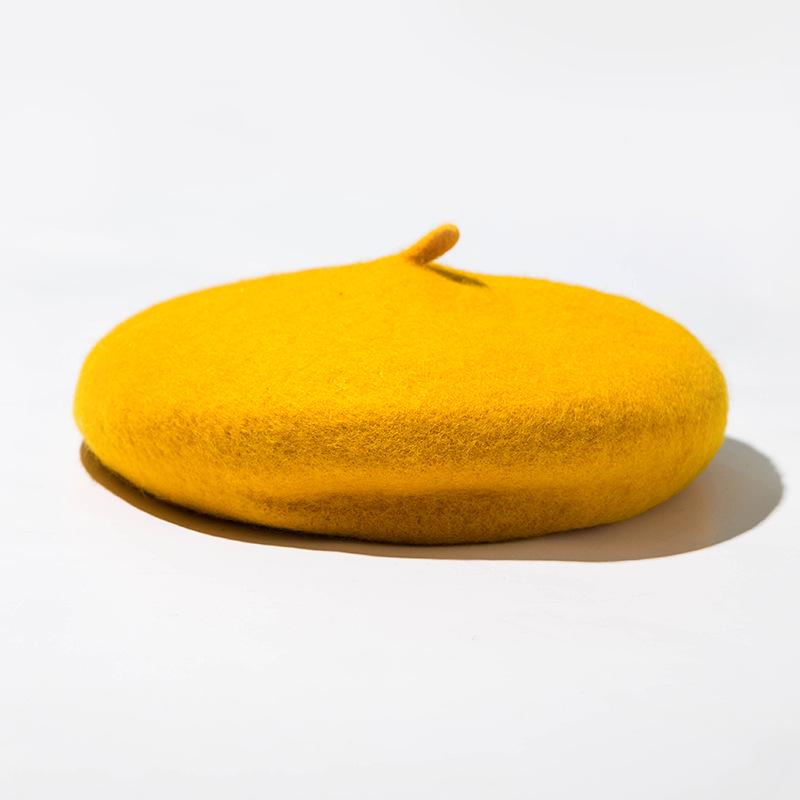 Women's Cross-Border Wool Beret: Autumn/Winter Korean-Style, British Retro Octagonal Painter Hat for Large Head Circumference