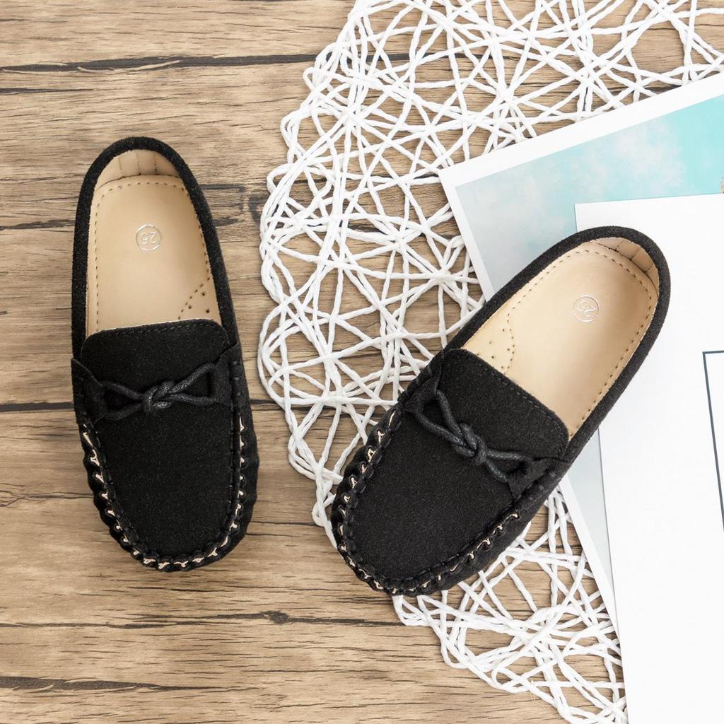 2025 Spring Kids' Suede Slip-on Loafers - Casual Style