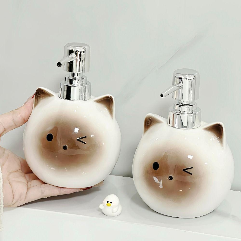 Cute Cat Shape Hand Soap Dispenser Press Type Hand Sanitizer Container  Bathroom