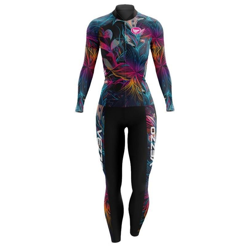 VEZZO Long-sleeved Trousers Women's One-piece Suit Bicycle Riding Clothing Outdoor Sports Available Bulk Shipment