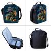Tierwelt Biest Dreiteiliges Set Rucksäcke für Jungen und Mädchen Beste Geschenke 2D Flacher Cartoon Schulrucksack für Kinder