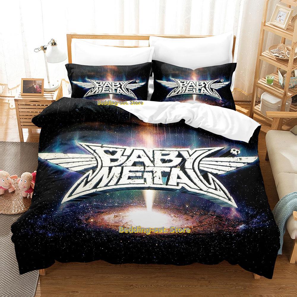 Comforter Babymetal Band Bedding Set Single Twin Full Queen King Size Bed Set Adult Kid Bedroom Three-Piece Suits 3D Anime Bed Sheet
