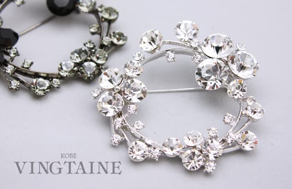 Brooch Round Cut Crystal Gift Wedding Graduation Ceremony Entrance Ceremony Kindergarten After Party Party Formal Ladies Mature Simple Cute Stylish