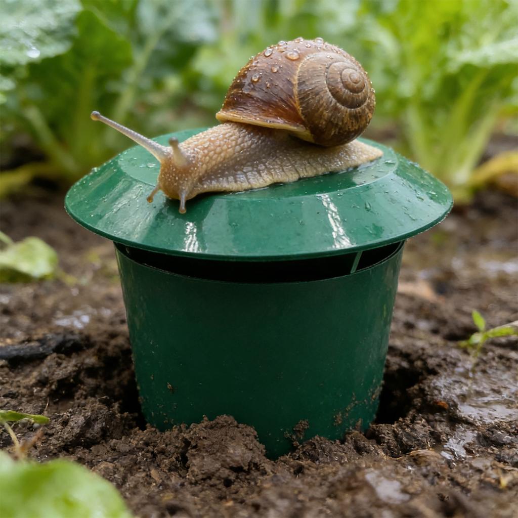 Garden Slug Trap Plastic Snail Catcher Pest Control Device for Vegetable Patch Flower Beds Lawn Protection Outdoor Use