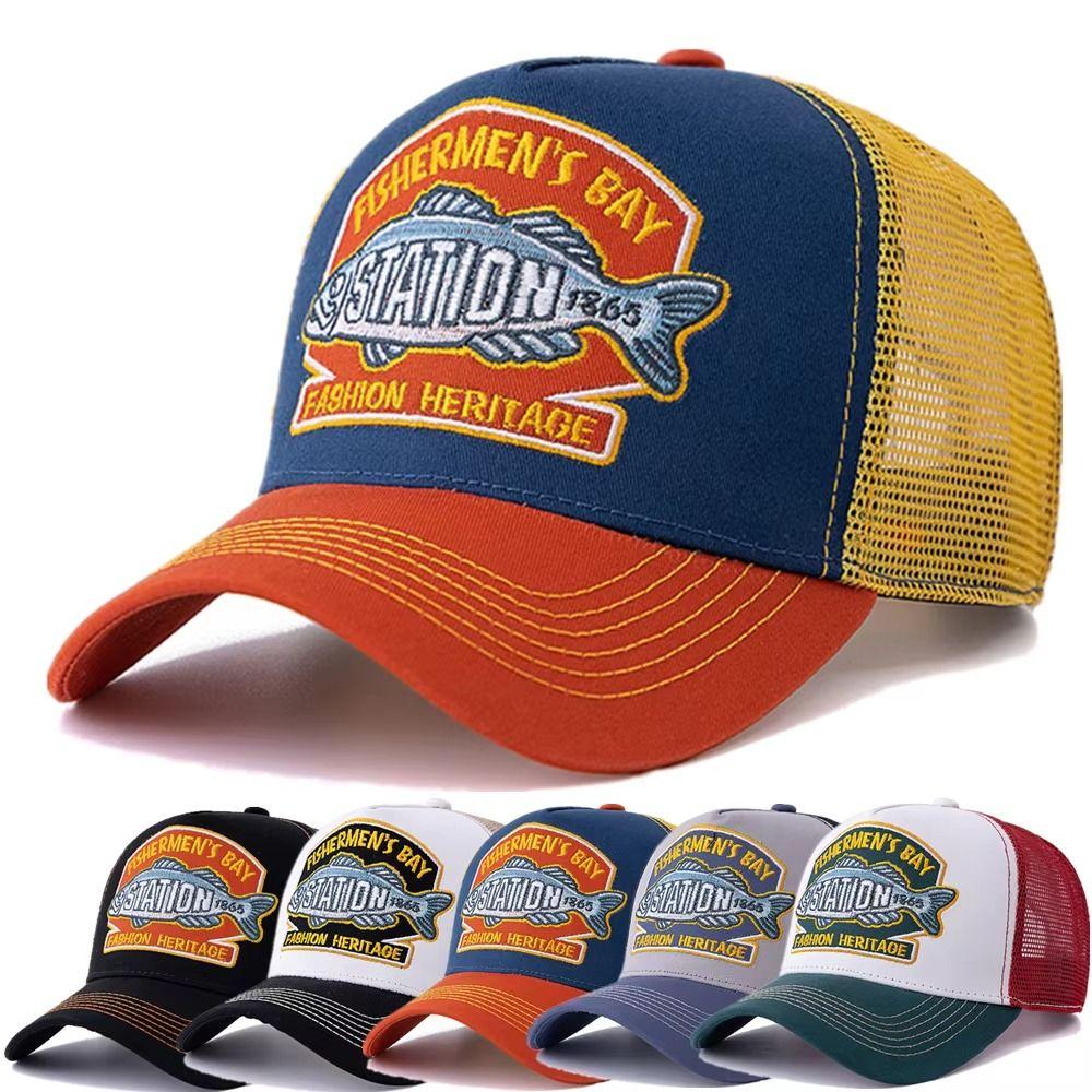 Breathable Fishing Cap Baseball Cap Sports Snapback Hat Summer Trucker Hat Camping Hiking