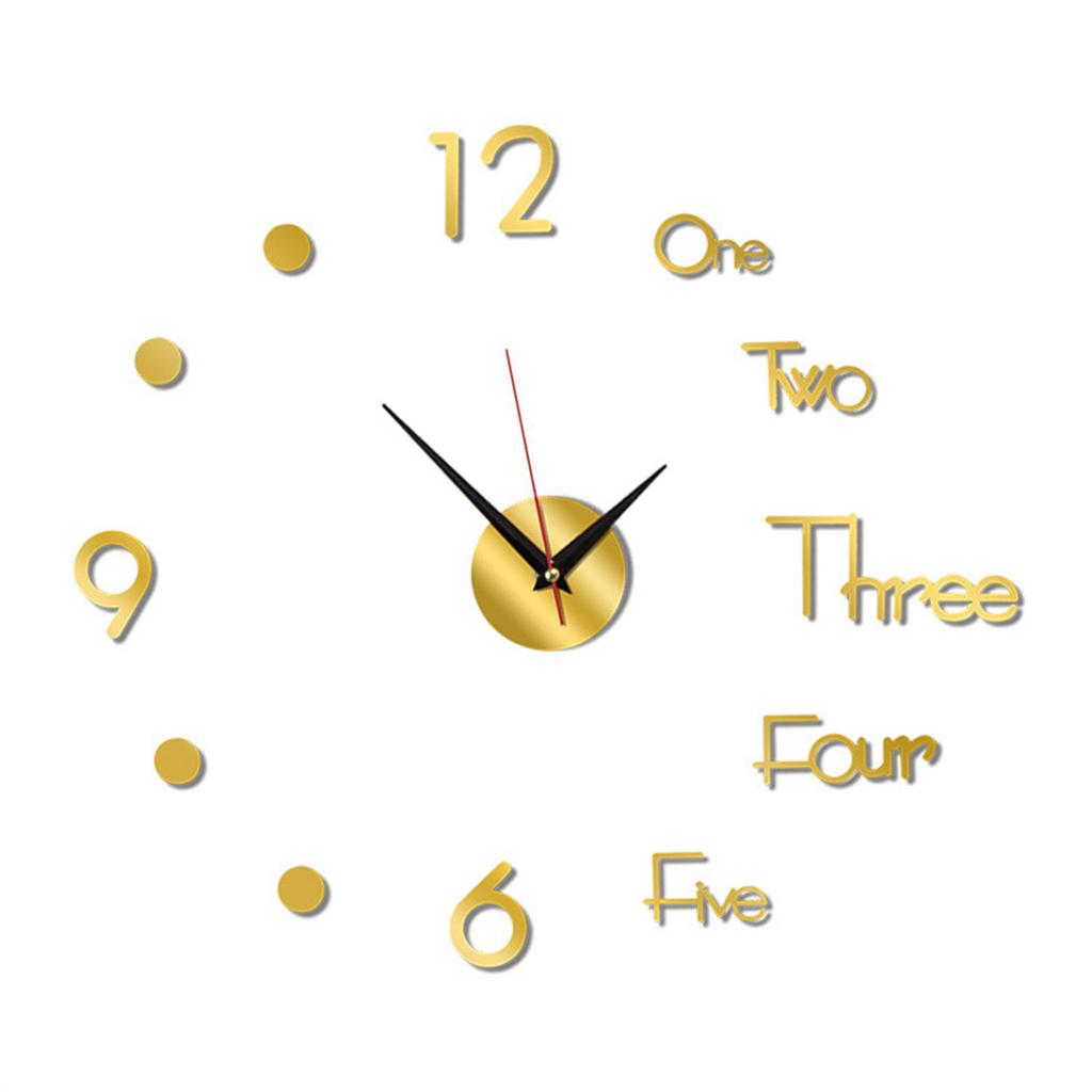 3D Wall Clock Mirror Wall Stickers Creative DIY Wall Clocks Removable Art Decal Sticker Clock Wall Decor for Home Office Room
