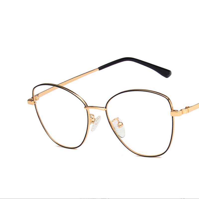 Fashion Cat Eyes Metal Frame Clear Glasses Myopia Nerd Spectacles  -0.5 -1.0 -2.0 -3.0 -4.0 To -6.0