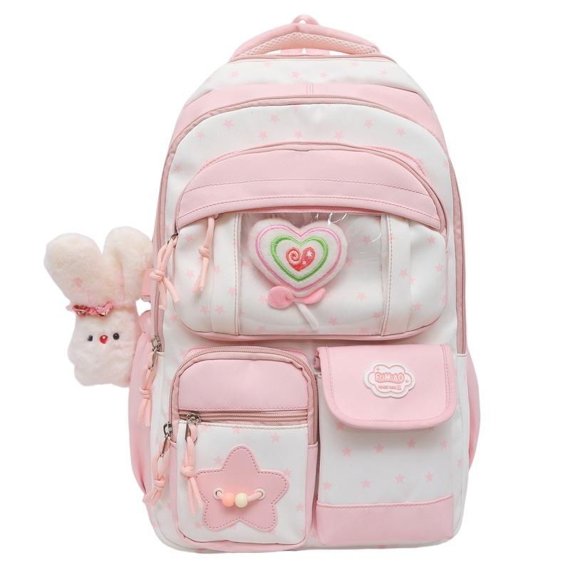 Schoolbag High value transparent pain bag High school junior high school students lightweight backpack New star primary school large capacity