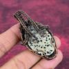 Dalmatian Jasper Pendant Gemstone Pendant Copper Wire Wrapped Handmade Jewelry