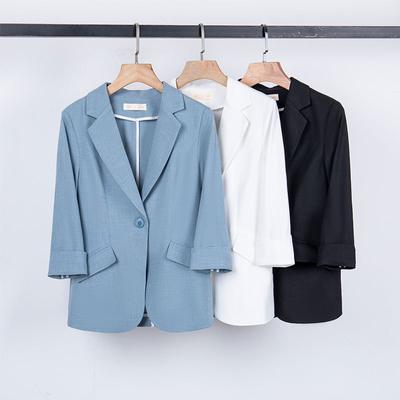 Small Blazer Women's Spring New Korean Style Design One-button Suit Top Korean Style Thin