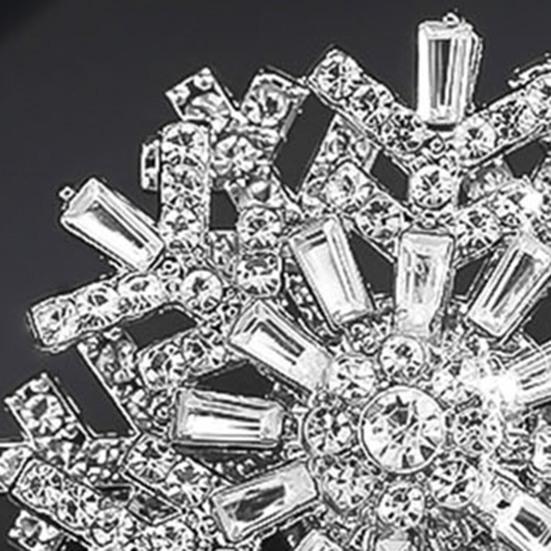 Otočná brož Vločka Dámská Kamínková Vločka Klopový odznak Dekorativní Třpytivá Brož Pin Šperky na Vánoce Svatbu Párty Outfit