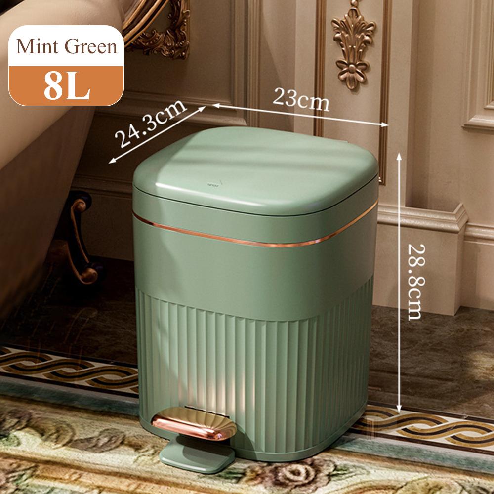 

8л/10л Роскошный мусорный бак для кухни с крышкой с педалью для ванной комнаты Водонепроницаемая мусорная корзина большой емкости для мусора