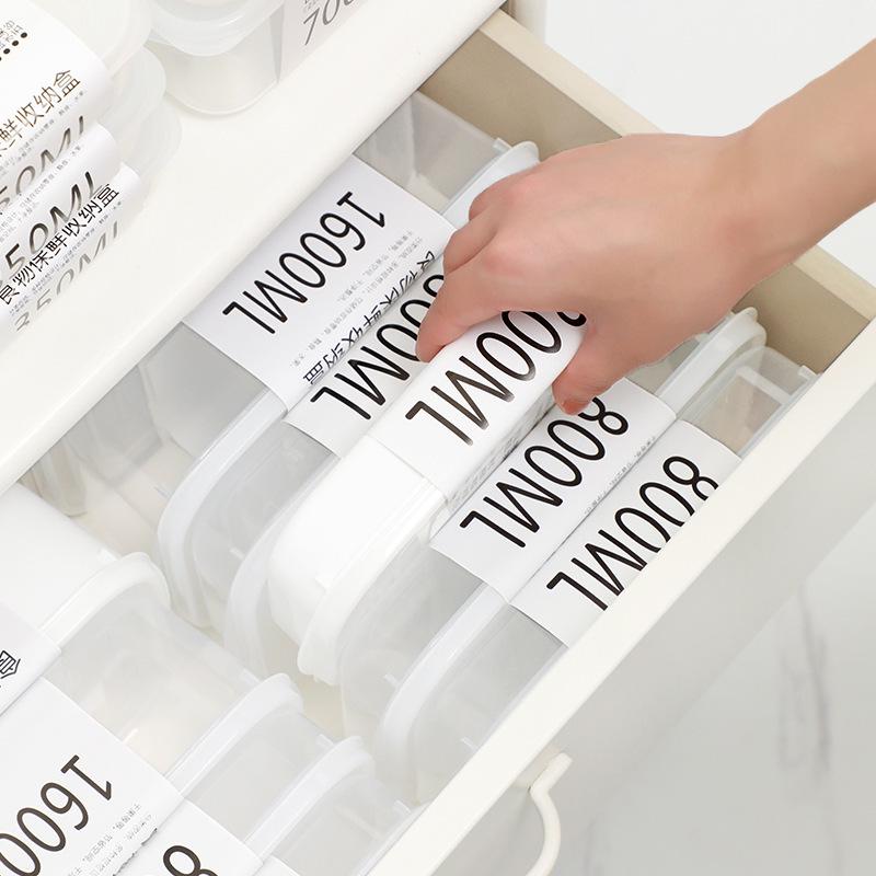Transparent Food-Grade Fresh-Keeping Plastic Box with Lid for Refrigerator Use