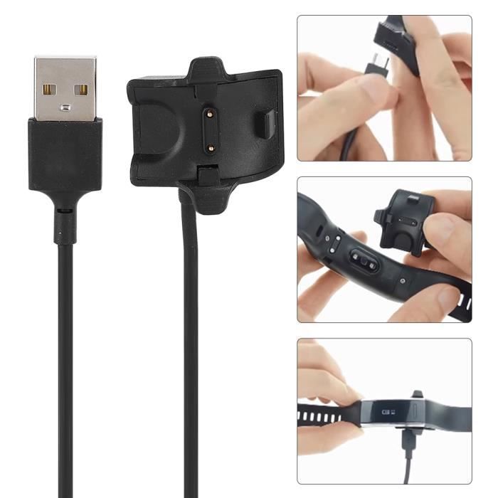 Tbest Chargeur pour Honor Band 3 2PCS Hon-345 Chargeur de bracelet intelligent Dock de câble de charge pour Huawei Honor Band 3/4/5