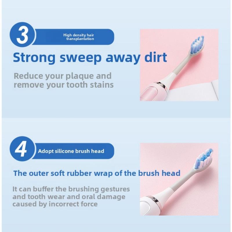 Elektryczna Szczoteczka do Zębów Główka Szczoteczki Klej Miękkie Włosie Główka Szczoteczki Odpowiednia dla 1806 Wersja Profesjonalna Świeża Pielęgnacja Dziąseł Przenośna