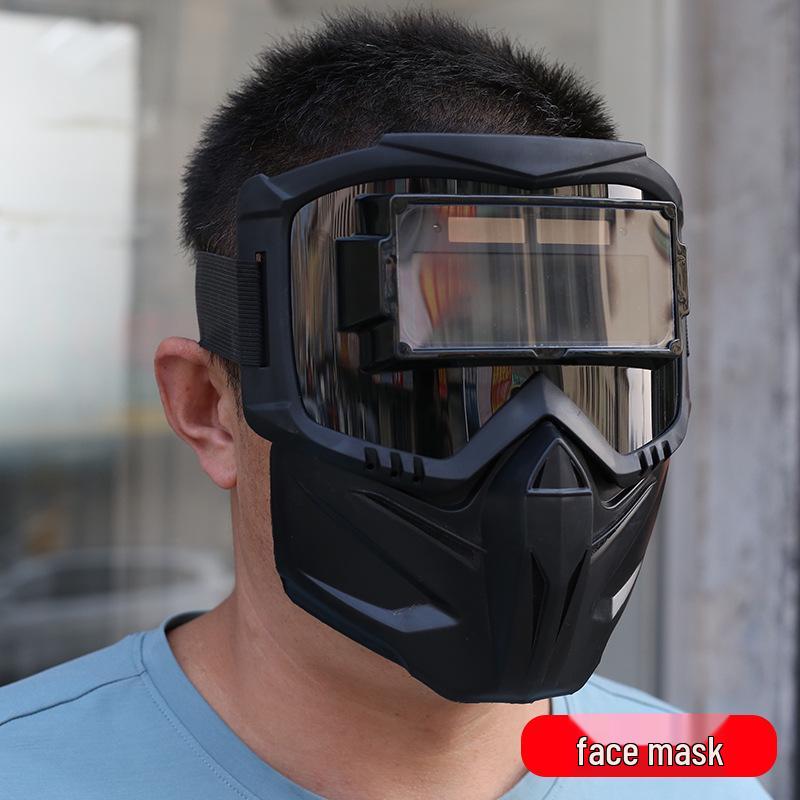 Auto Light-Adjusting Full-Face Welding Mask with Anti-Glare, Anti-Burn, Breathable Design, Heat Insulation, and Eye Protection.