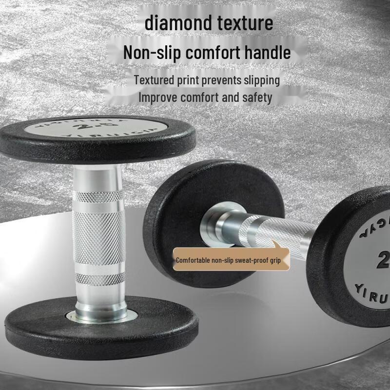 Round Head Rubberized Dumbbell