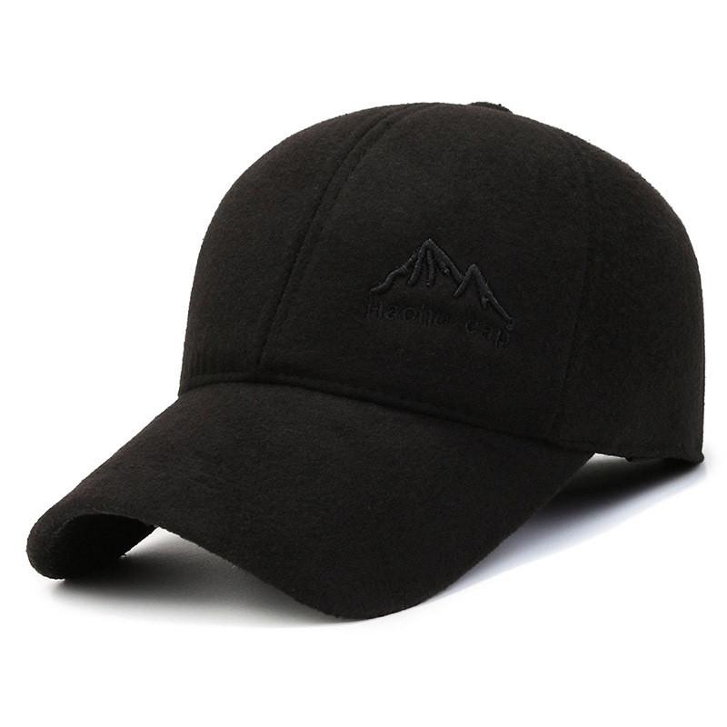Cap Haohu Letters Middle Aged Elderly Hat Thickened Thermal Shade Breathable