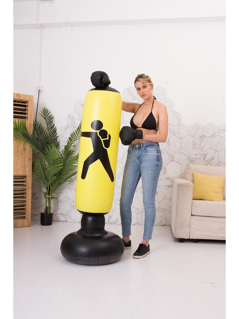 Inflatable Fitness Boxing Pillar Stress Relief Toy, PVC Thick 1.6m Tumbler for Adults