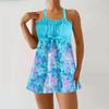 Womens Modest One-Piece Swimsuit With Padded Bust Support Slimming Fit Swimming Beach Pool
