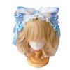 Jk Ruffled Headband Ribbon Bow Barrettes Sweet Lolita Lace Headband  Cosplay Accessory