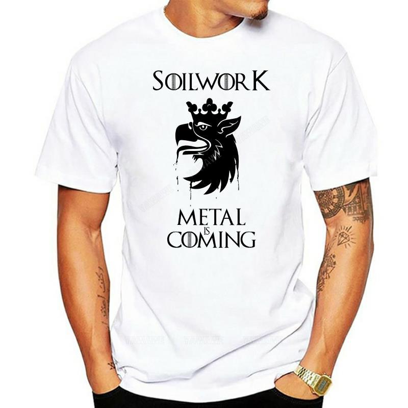 Новое поступление футболка SOILWORK METAL IS COMING СВЕТЛО-СЕРЫЙ Футболка MELODIC DEATH METAL ФУТБОЛКА Цифровая печать повседневные футболки топ S