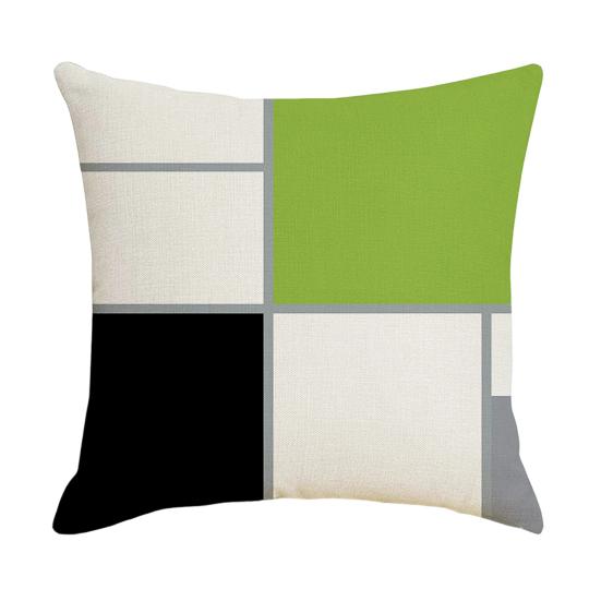 Geometric Cushion Cover, Modern Abstract Throw Pillow Cover, Decorative 18x18 Inch Washable Pillow Case for Sofa Couch Car Seat Decor