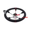 Stainless Steel Boat Steering Wheel with Black Polyurethane Foam 5-Spoke Non-Slip Anti-Sweat Marine Accessories