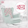 Rocking Chair Carol Duo Family Furniture Pink Blue Checkerboard Velvet