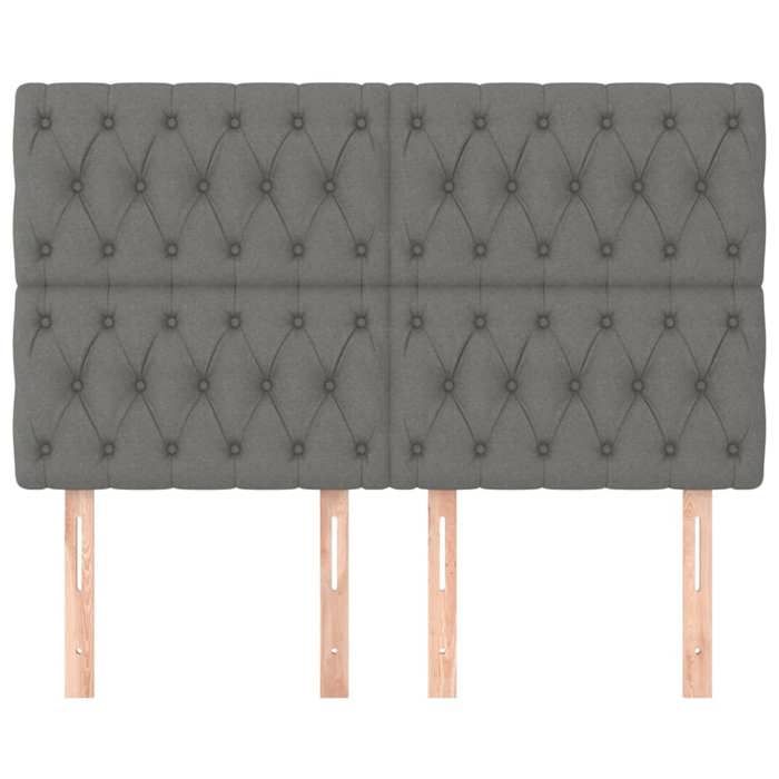 Tête de lit - Maison Exclusive - Gris foncé - 144 x 7 x 118/128 cm - Hauteur réglable