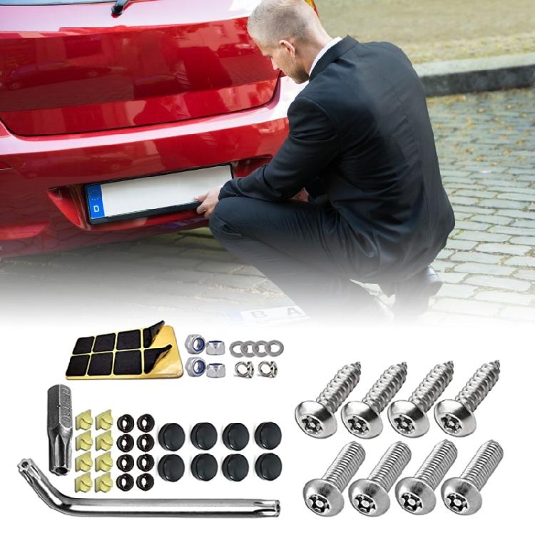 l License Plate Screws Set License Plate Mounting Hardware Universals Nut Caps