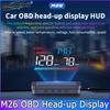 M26 OBD HUD Head Up Display Digital Speedometer for Car Speed Meter MPH KM/H Tachometer Water Temperature Fuel Consumption