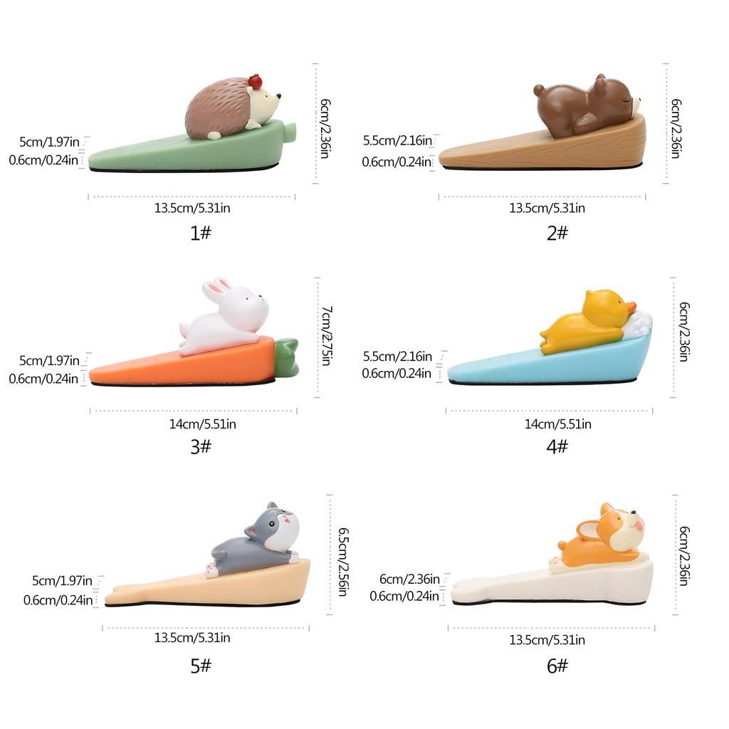 Cartoon Door Stoppers Door Wedge Finger Protector Animal Pattern Door Block Fun & Functional Home Accessories Parts