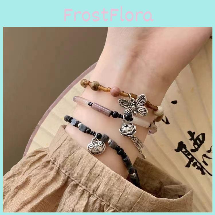 Butterfly Stylish Lotus Bracelet Retro Artistic Design Perfect For Summer Gifts