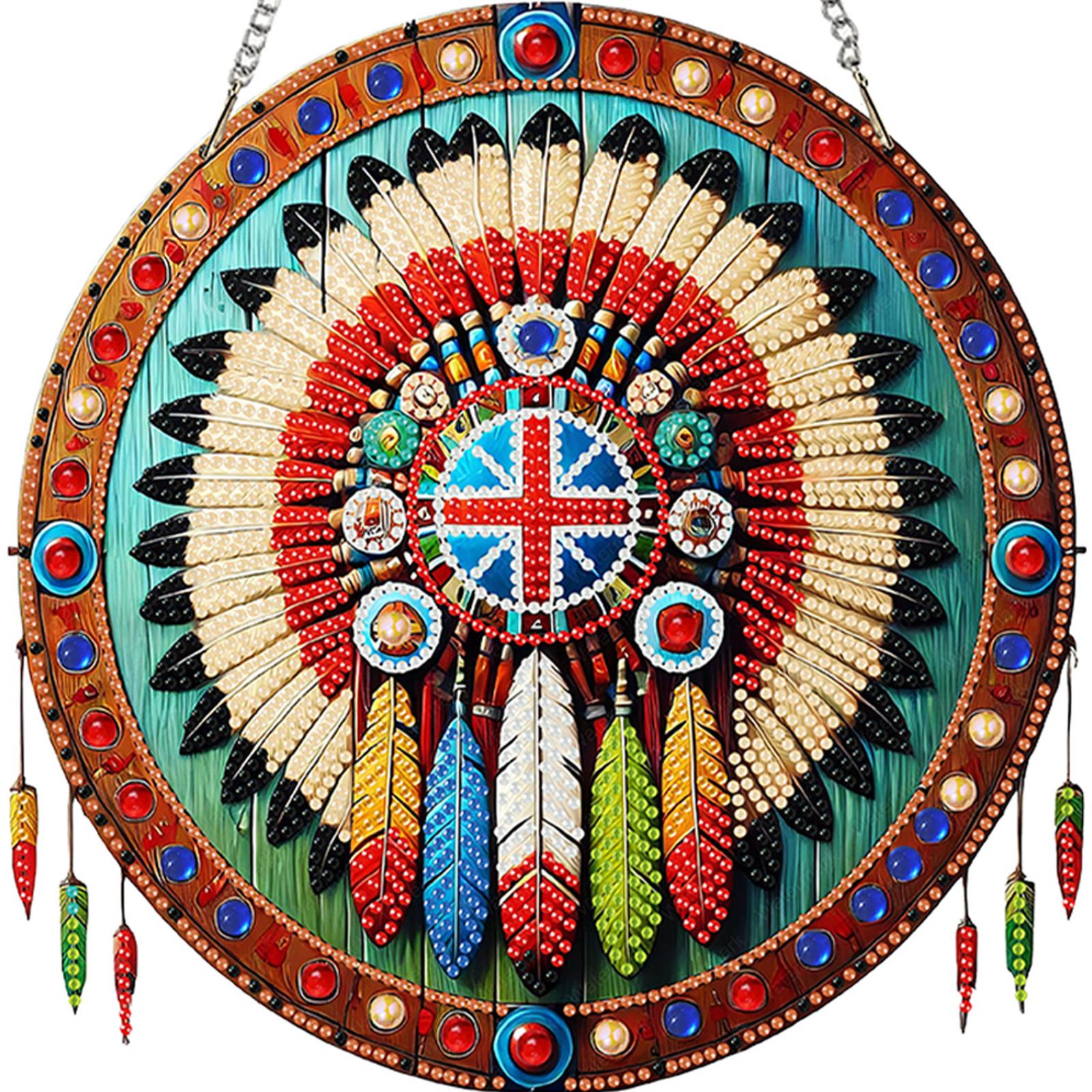 

Acrylic 2D/Flat DIY Special Shape Rhinestone Diamond Art Window Pendants Diamond Art Pendant Window Hanging Art for Home Decor