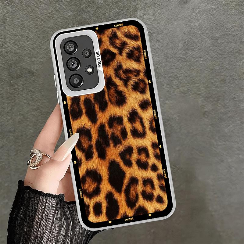 Fashion Sweet Leopard Print Shockproof Phone Case for Samsung A17 A16 A15 A14 A37 A57 A36 A56 A26 A35 A55 A25 A34 A54 A24 A13 A2