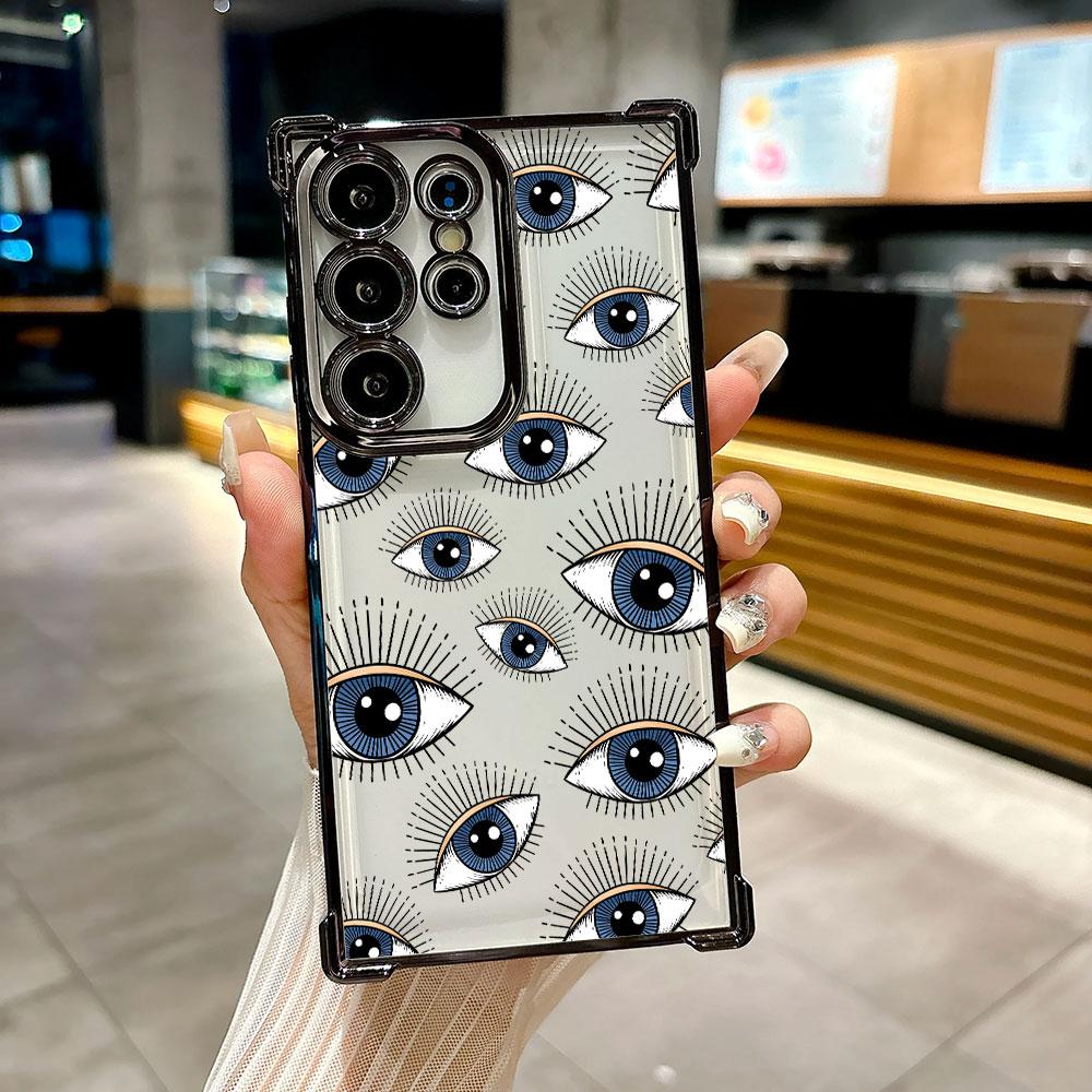 The Evil Eye Blue Eyes Coque For Galaxy S26 Ultra Phone Case For Samsung S26 S25 S24 S23 S21 Ultra S20 FE S25 Plus 5G Soft Cover