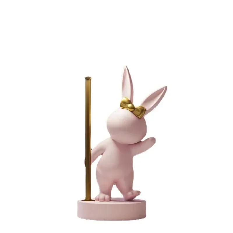 Nordic Style Rabbit Table Lamp - Luxury LED Night Light, Cute Bunny Decor for Bedroom, Perfect Birthday & Wedding Gift with Atmo