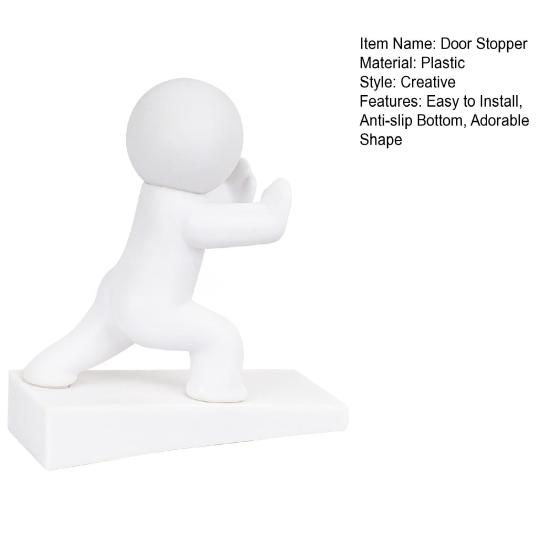 Cartoon Man Door Stopper Wedge Wall Protector Anti-slip Windproof No Drilling Anti-collision Carpet Tile Concrete Wooden Floor Doorstop