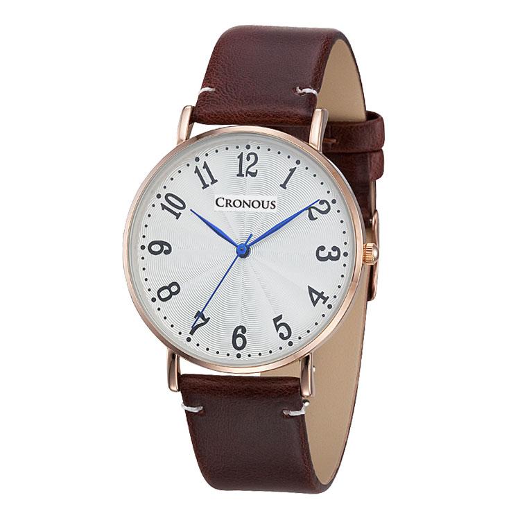 Keulonoseu Crd33027A-Rgbr Men'S Leather Watch