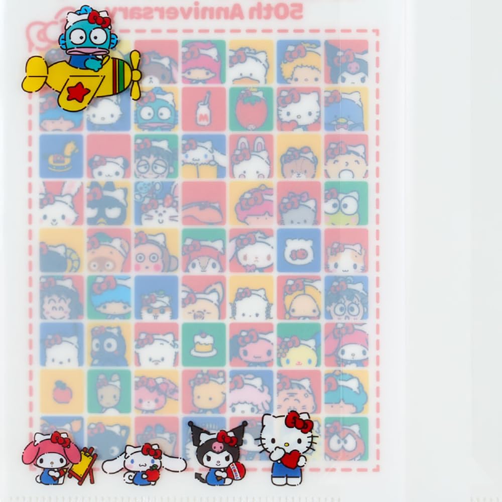 Sanrio HELLO Sanrio Characters Sticker Set with 22 x x 130028 (SANRIO) Everyone! File, 15.3 0.2 cm, PP/Paper,