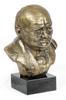 Winston Churchill - marble bust, statuette of a famous person, decoration for office, school, and hotel by the Art-Dog brand