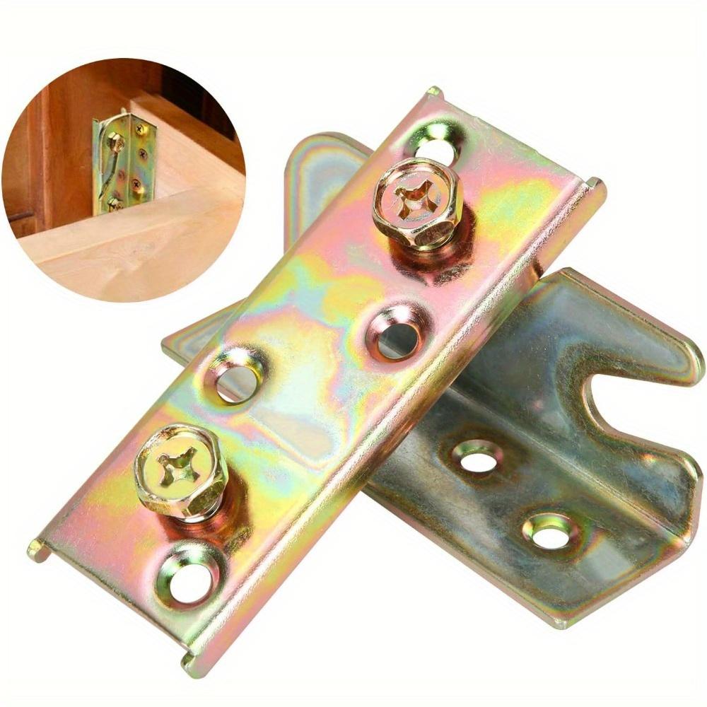 4 Stück Bettgitterhalterungen Ultra-Robust und Langlebig Einfache Installation ohne Zapfen Rutschfeste Bettgestellstütze Inklusive Schrauben für bequeme Montage