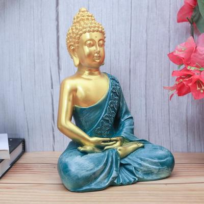 Polymramorová meditující socha Buddhy/Buddha/Gautama Buddhy, figurka/idol/múrti, dárkové předměty, výstavní předmět pro domácí dekoraci