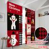 2Pcs,2D Plane Printing Curtains Roller Blinds Christmas Elements Polyester Fabric (Without Rod) Versatile All Use For Bedroom,