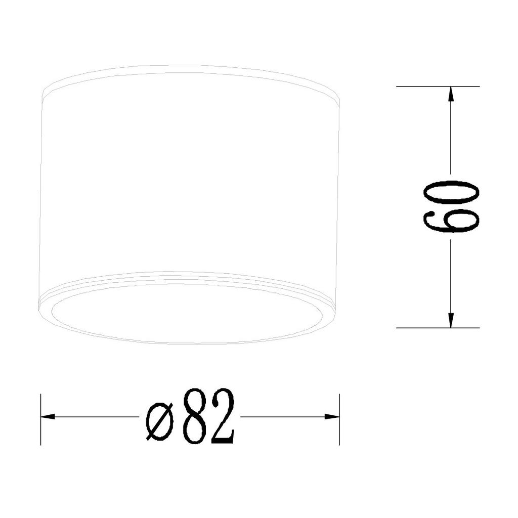 Spot Sufitowy Nowoczesny Czarny 6 Cm Okrągły Ø8.2Cm Ip65 1Xgx53 7W Kendal Light Prestige