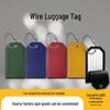 Metal Lanyard Leather Luggage Tag with Signature Boarding Pass Insert
